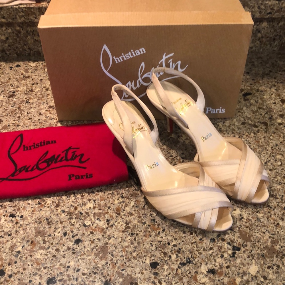 Christian Louboutin Ivory Heels (new with tags)